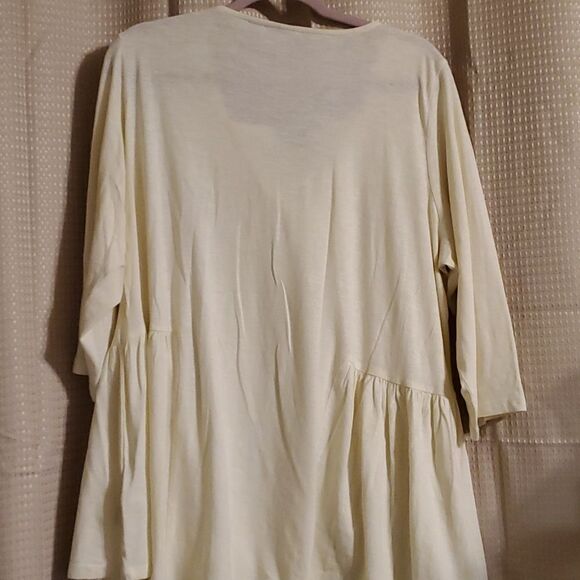 LOGO BY LORI GOLDSTEIN  TUNIC IVORY 1x - Picture 6 of 6